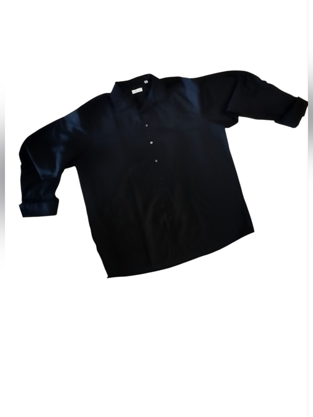 Calvin Klein Men’s Button-Up Shirt XXL Black Long Sleeve Classic Fit